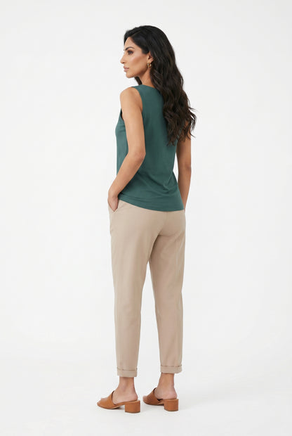 26SS-BZ892 Sleeveless Tank Top - Brown Loft
