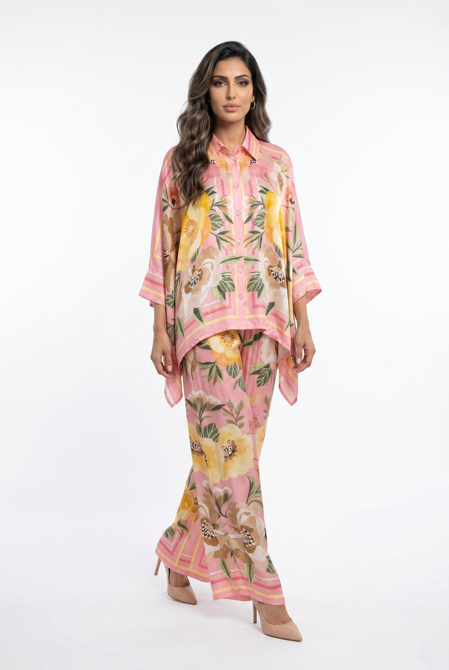 Satin Cape Shirt and Pants KD8871/99VS-2