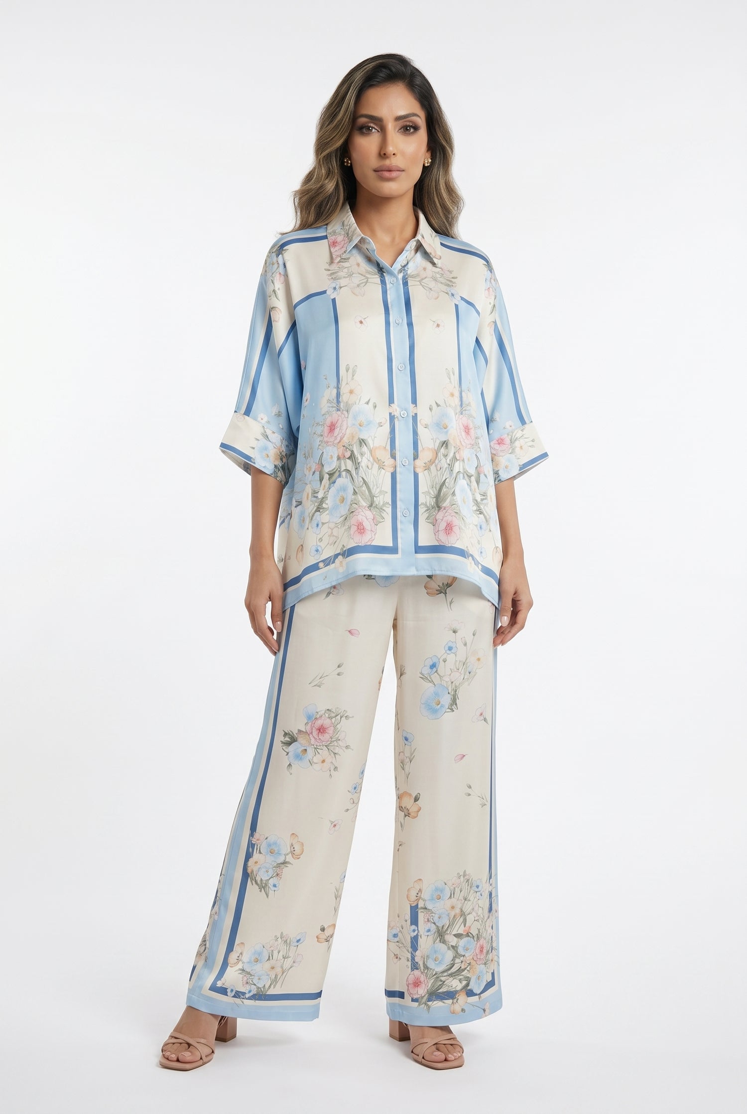 Satin Cape Shirt and Pants KD8871/99VS-6