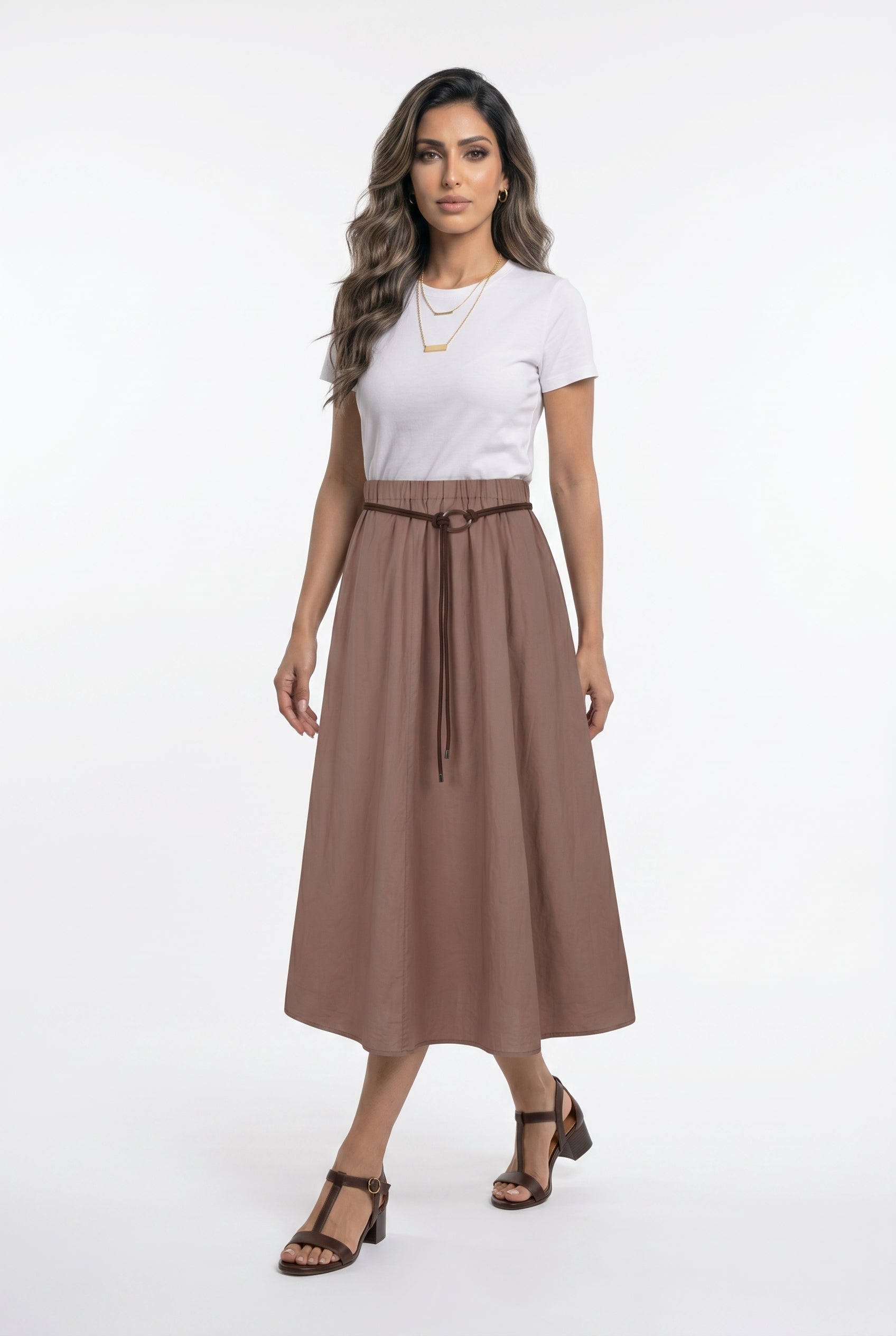 BCG03301 Cotton Maxi Skirt