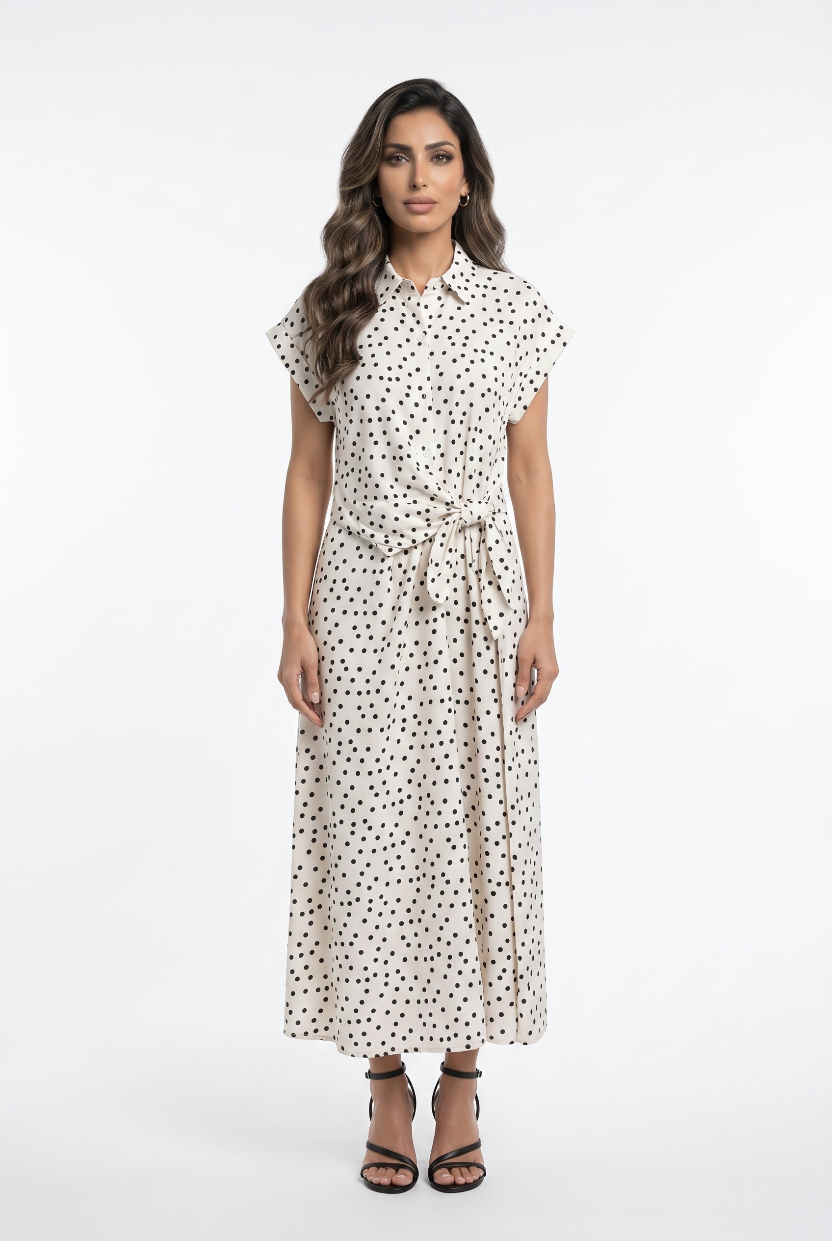 Polka Dot Long Dress TDM23824-4