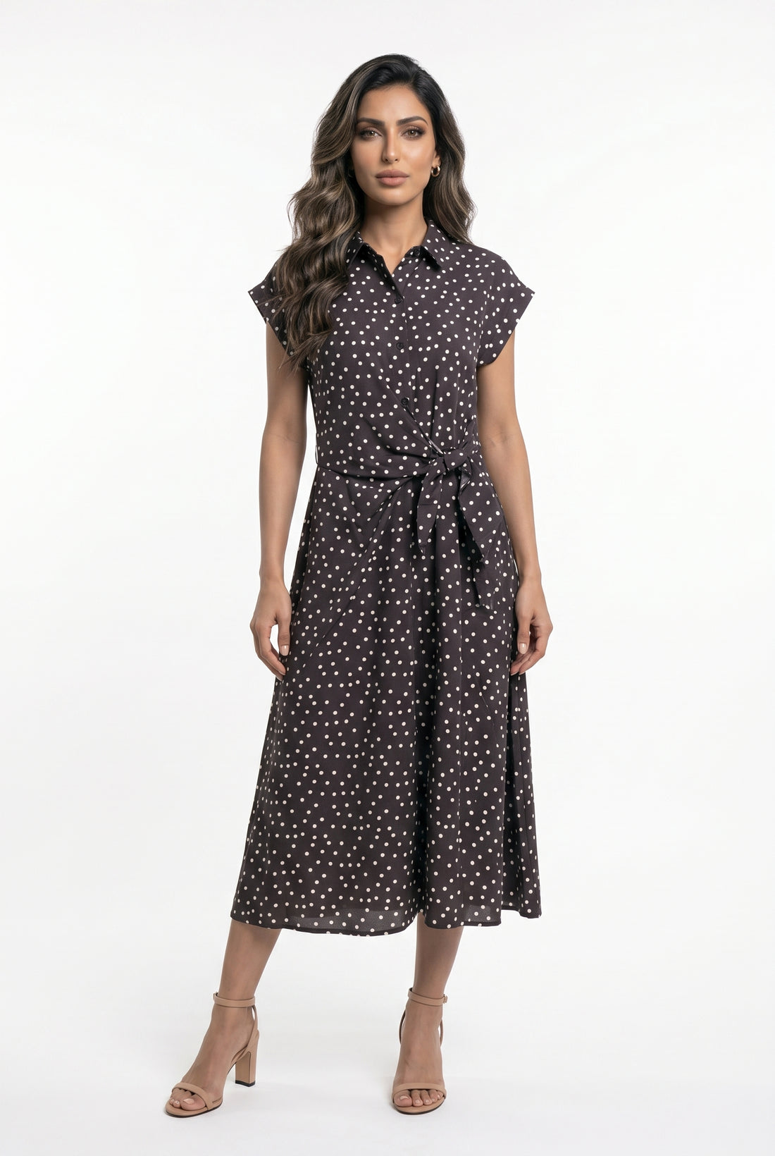 Polka Dot Long Dress TDM23824-4