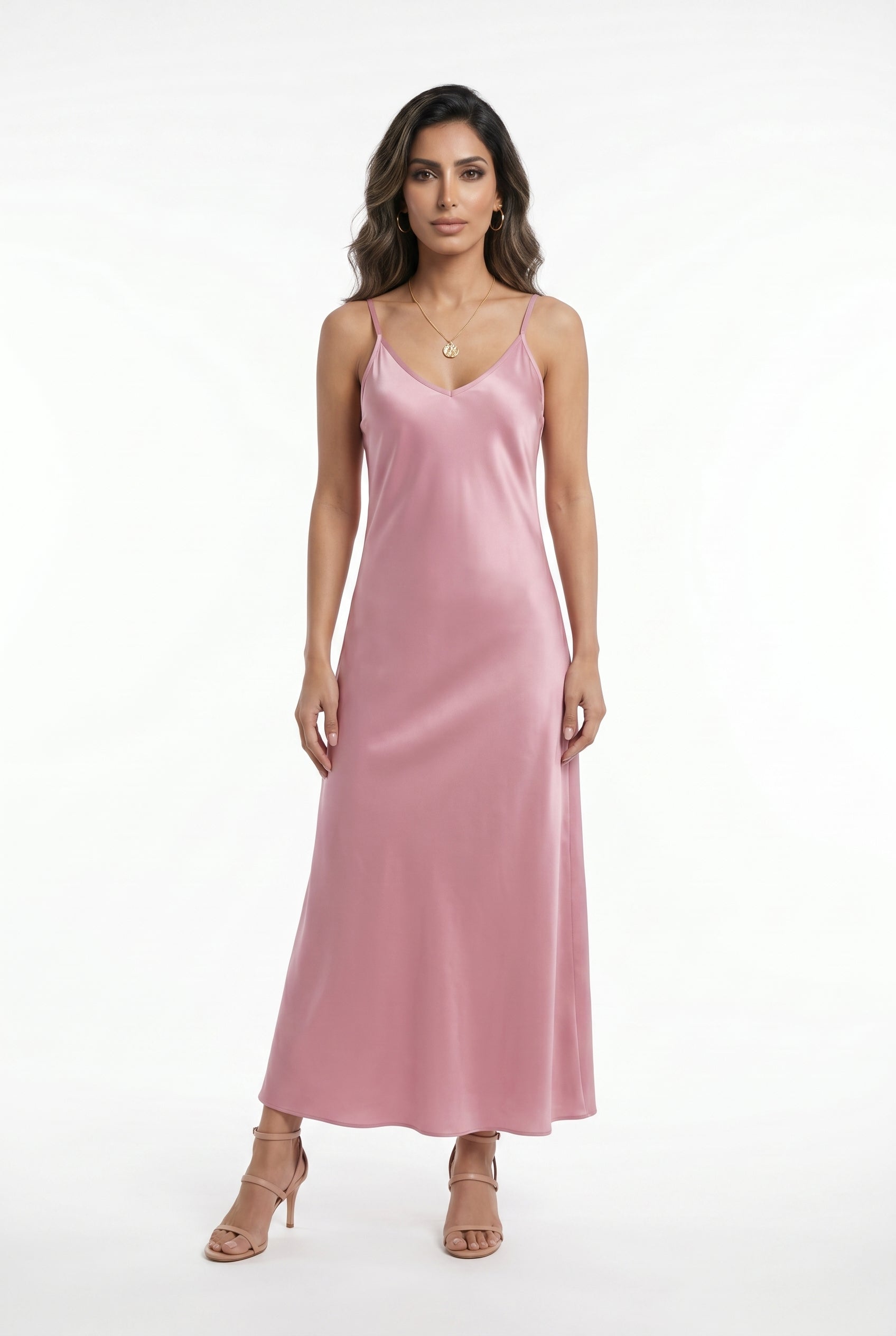 Satin Sleeveless Dress KD7505VS-2