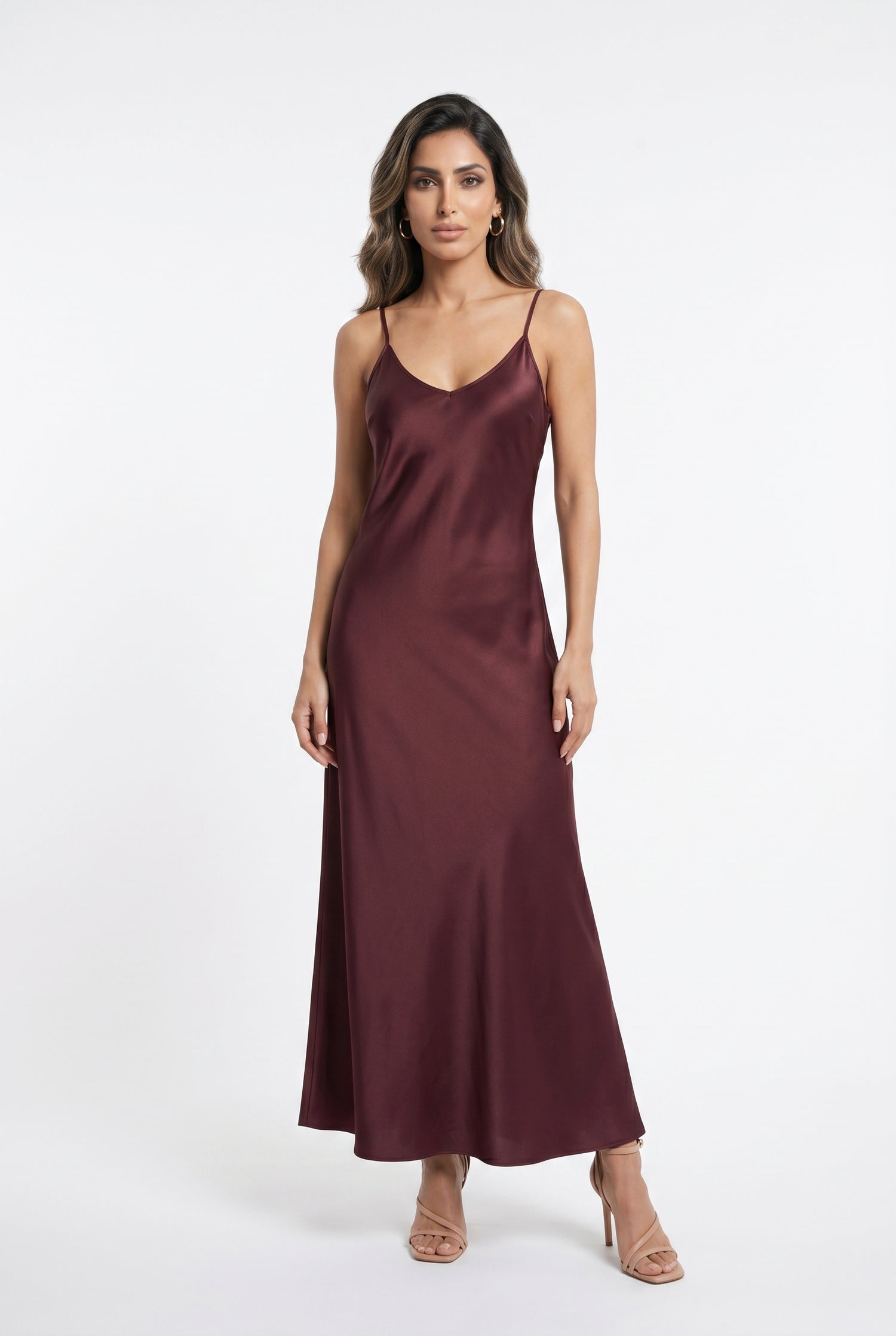 Satin Sleeveless Dress KD7505VS-2