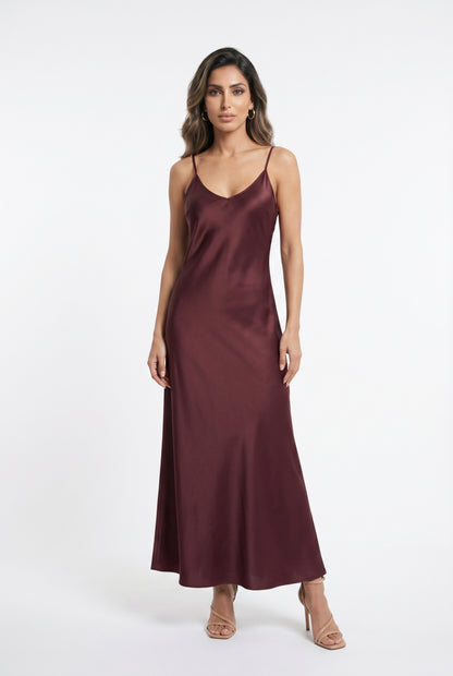 Satin Sleeveless Dress KD7505VS-2