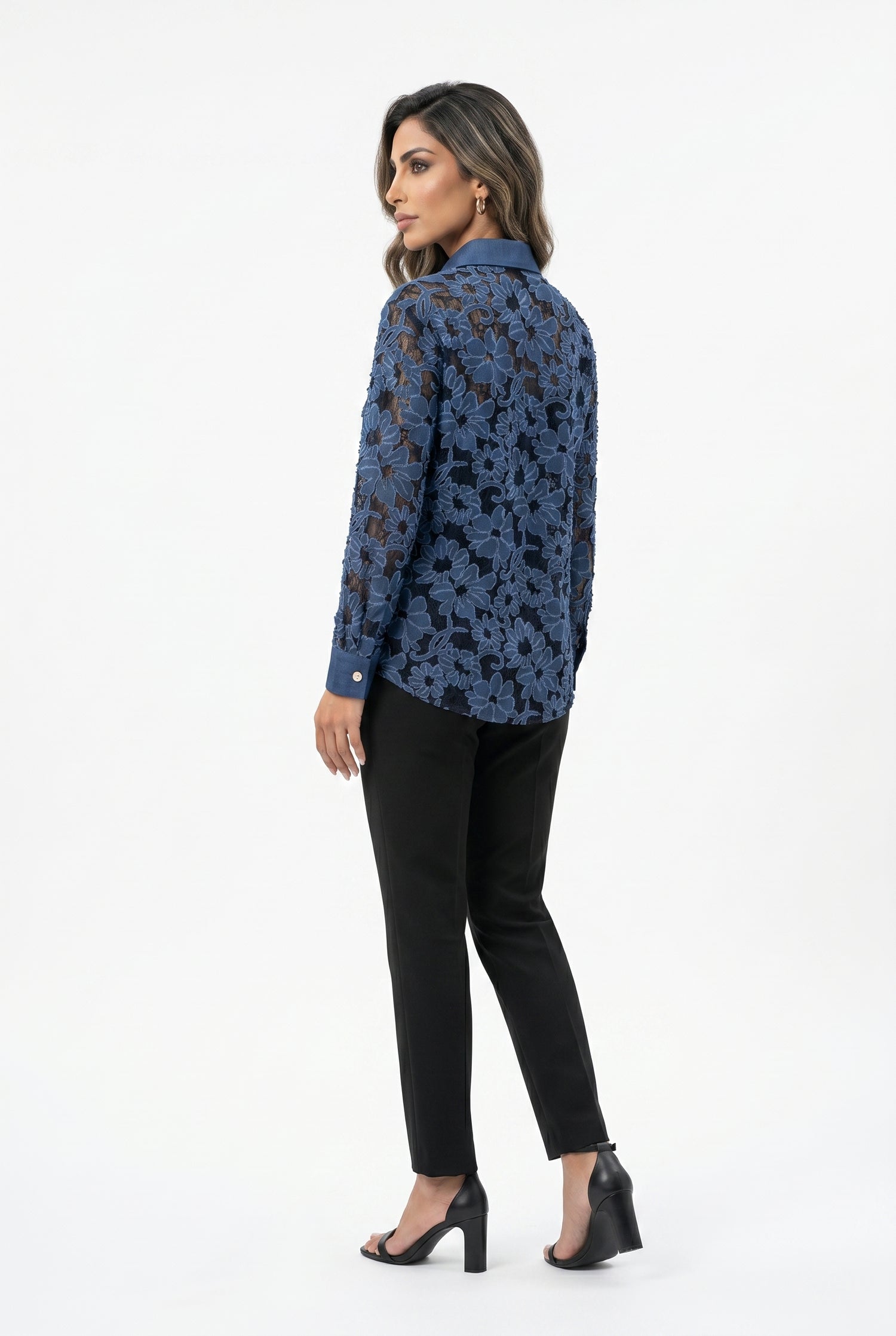 Floral Lace Structured Shirt MJ254848
