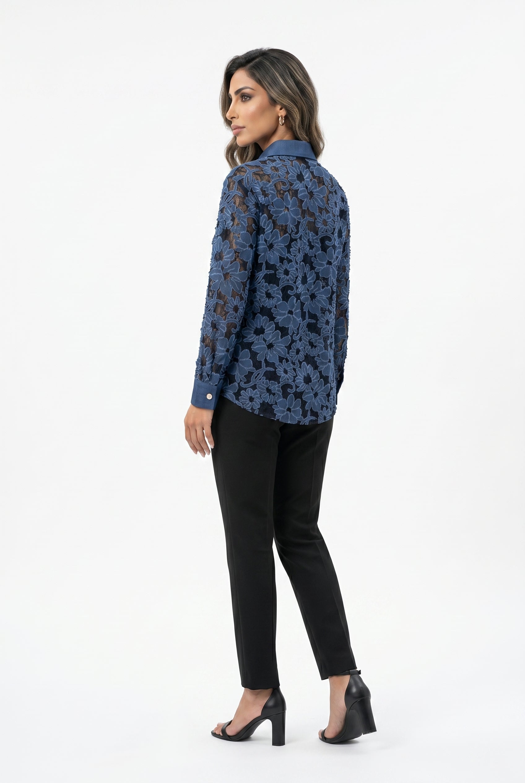 Floral Lace Structured Shirt MJ254848