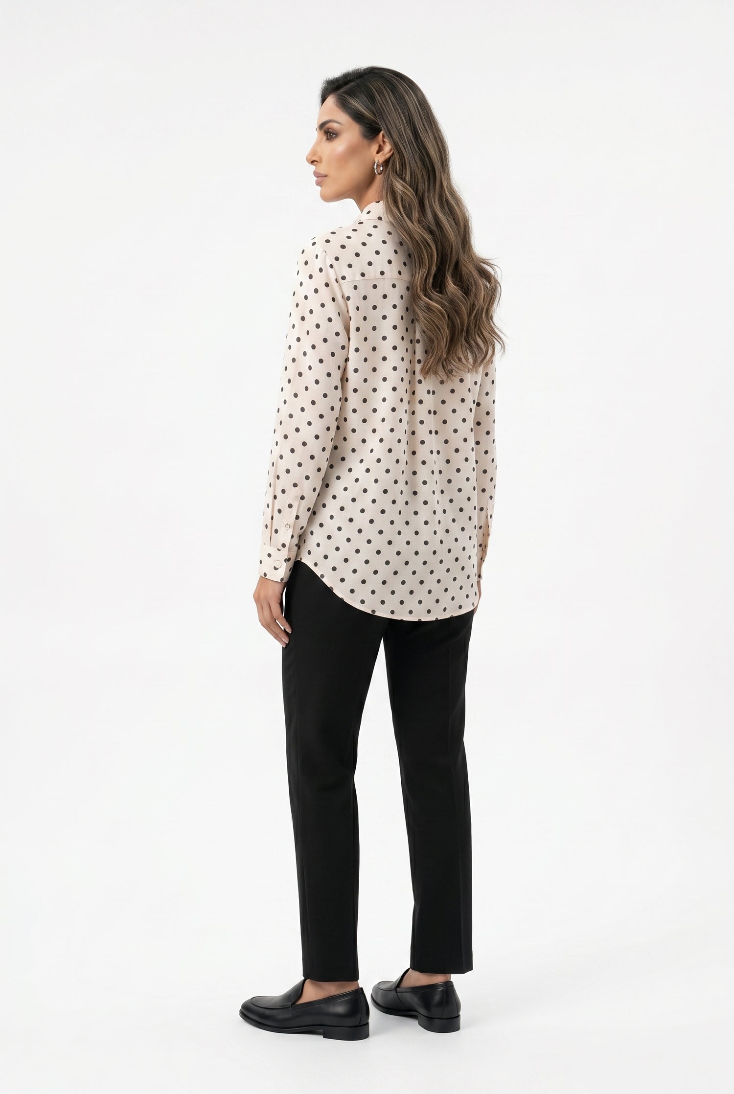 Polka Dot Print  Shirt TDM50320-74
