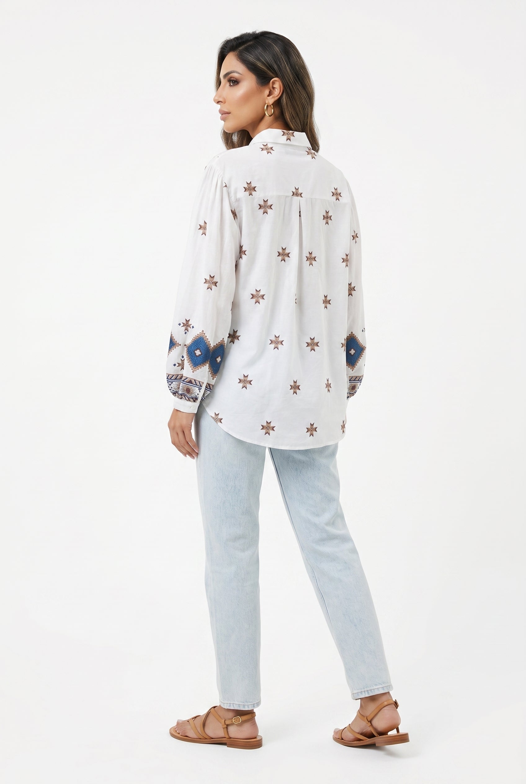 Star Embroidered Shirt TDM50722