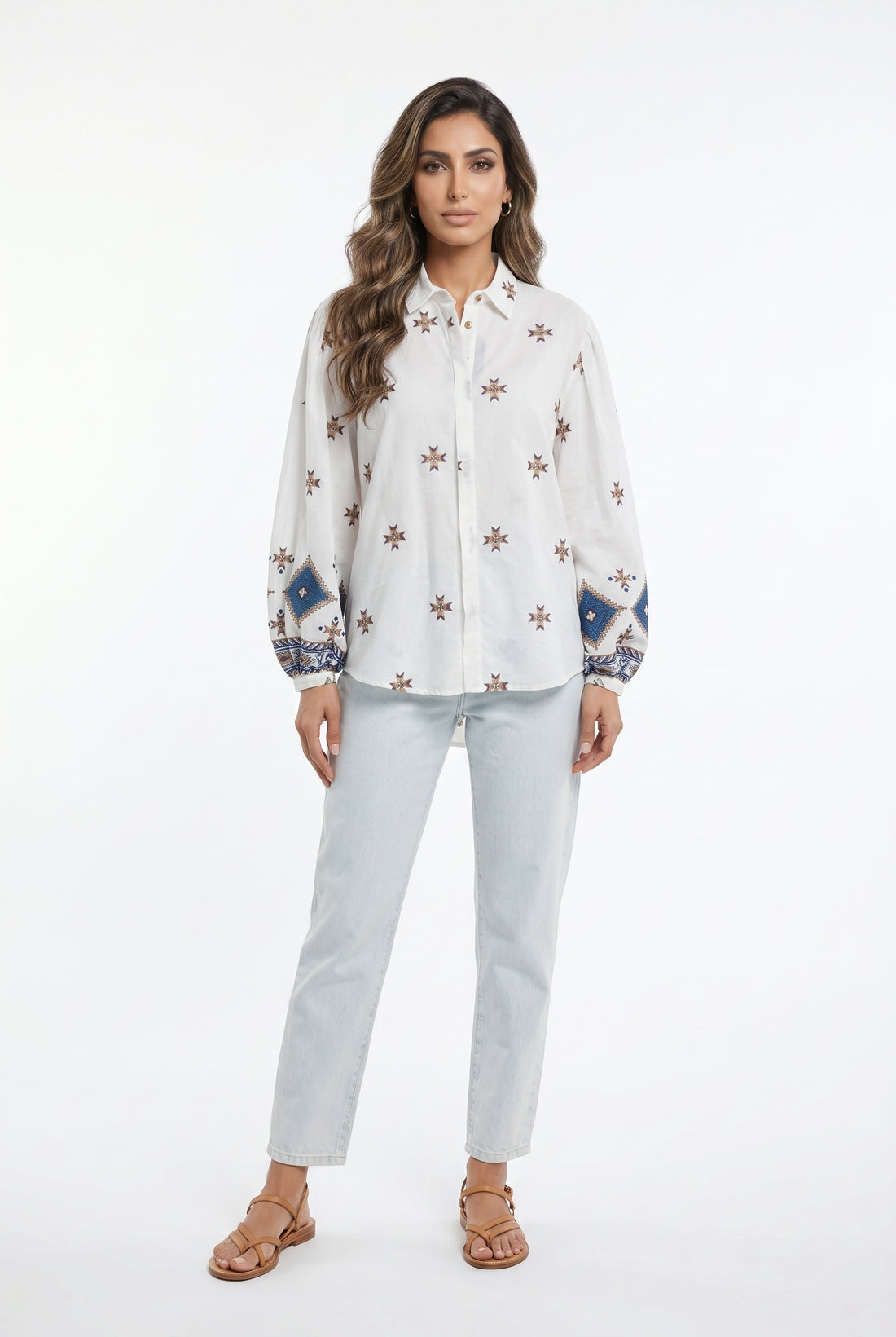 Star Embroidered Shirt TDM50722