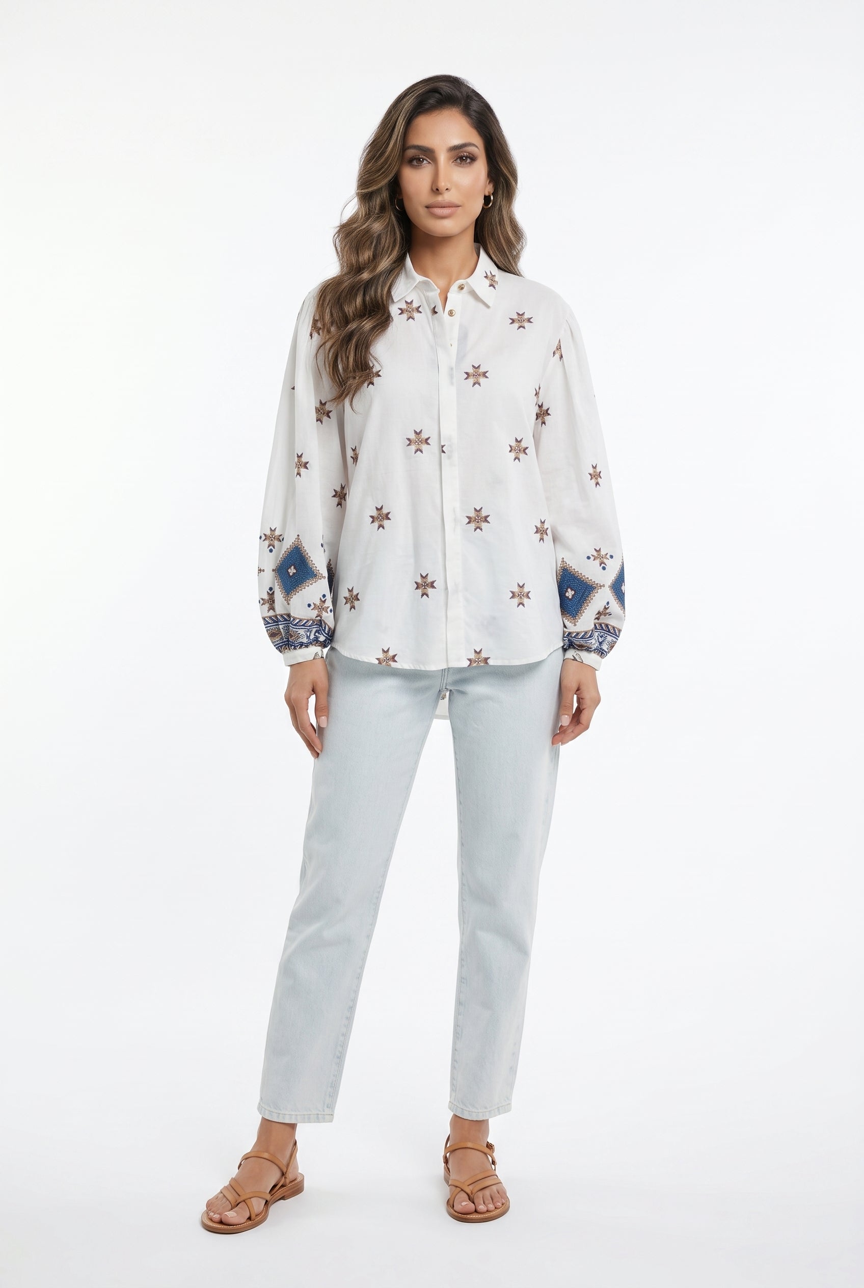 Star Embroidered Shirt TDM50722
