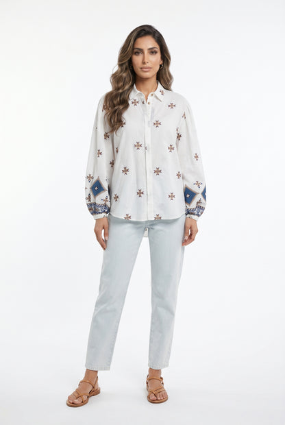 Star Embroidered Shirt TDM50722