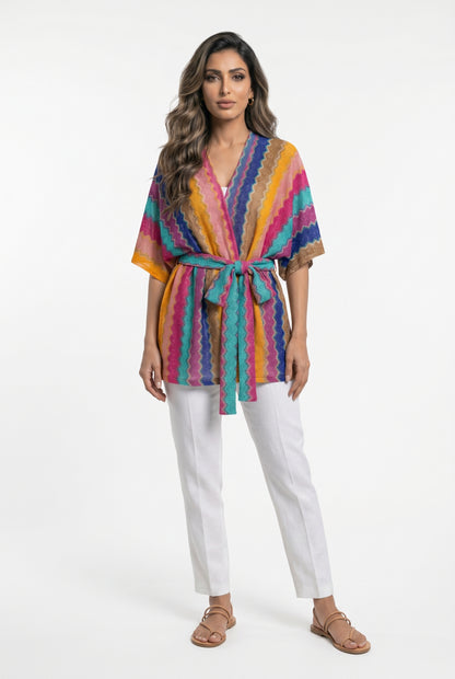 Knit Lurex Short Cardigan 67896
