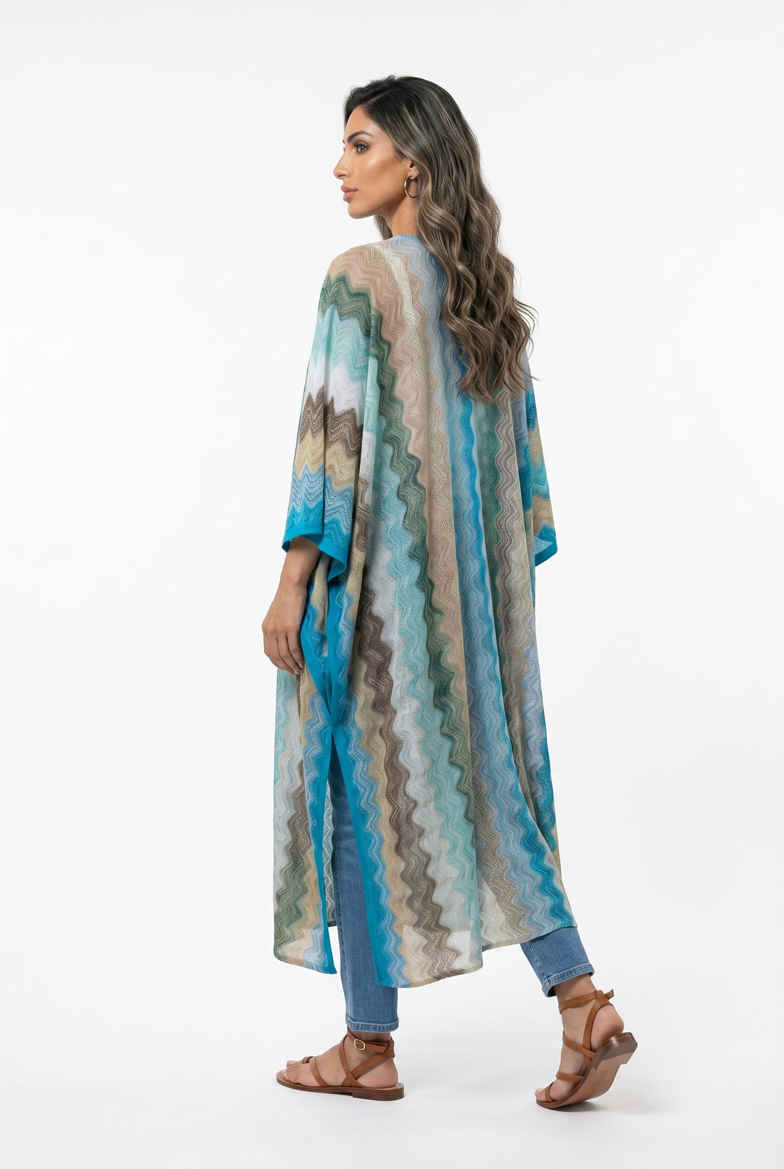 Knit Lurex Long Cardigan 67169