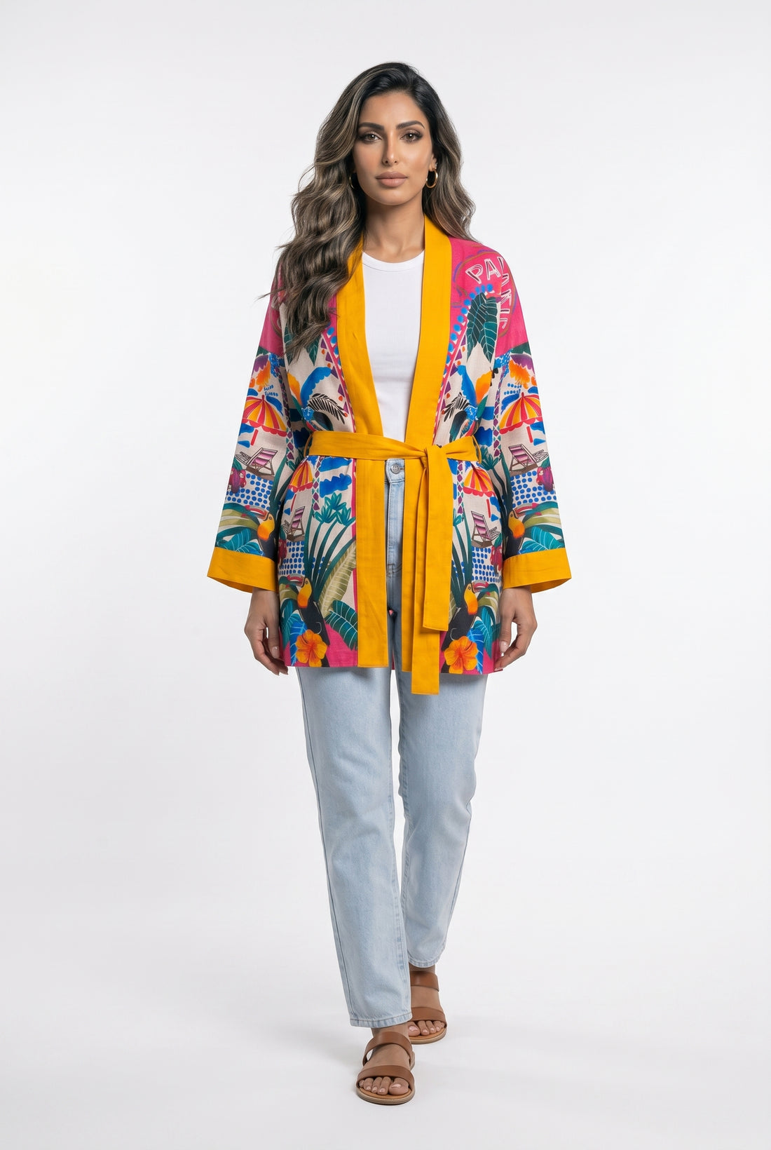 Paradise Printed Belted Kimono 67995