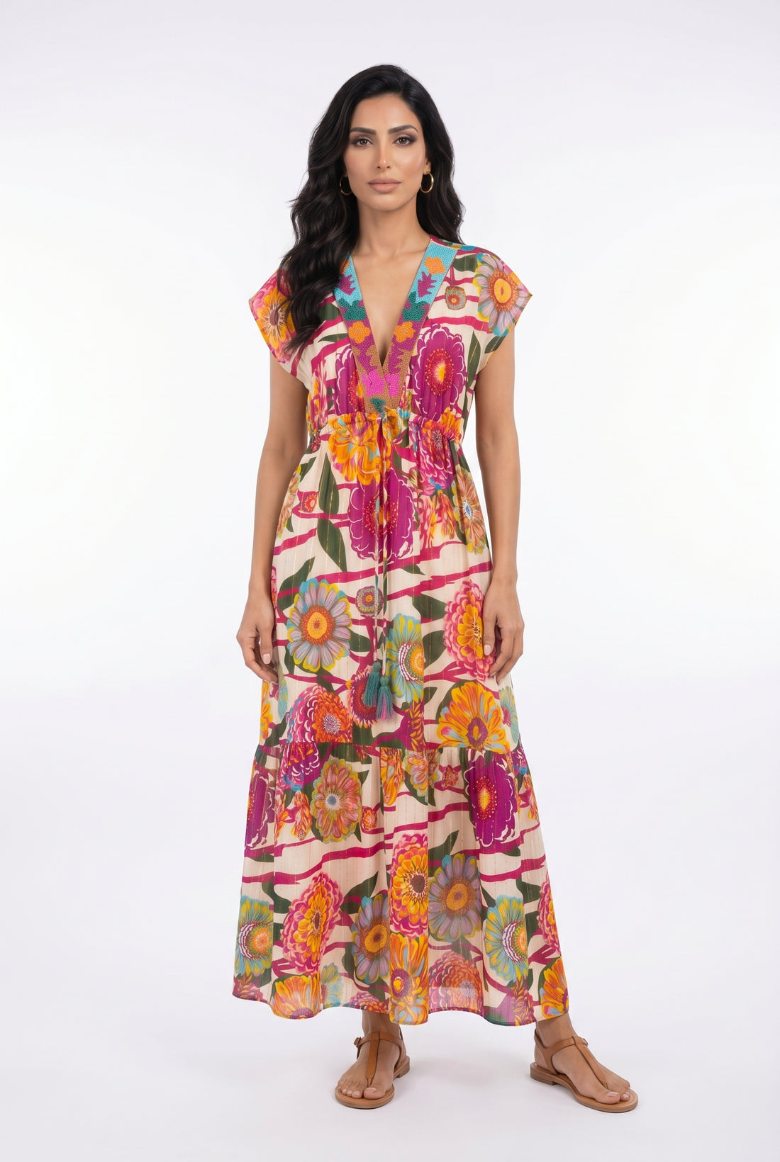 Satina Floral Printed Maxi Dress