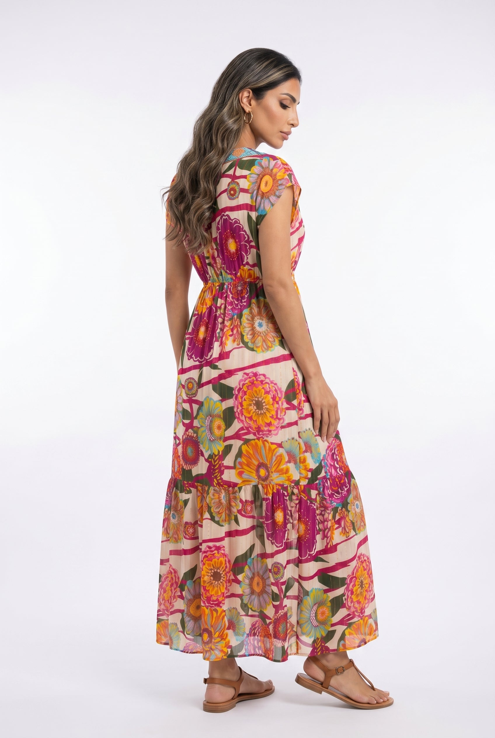 Satina Floral Printed Maxi Dress