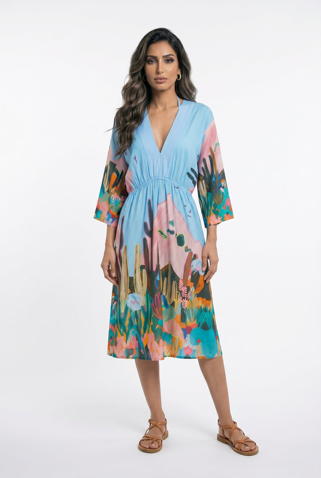 Pize Landscape Printed Mini Dress