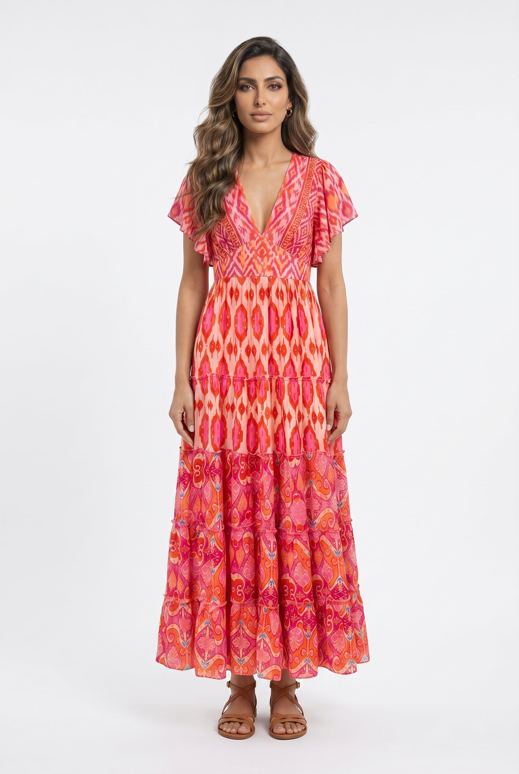 Hilton Printed Tiered Maxi Dress