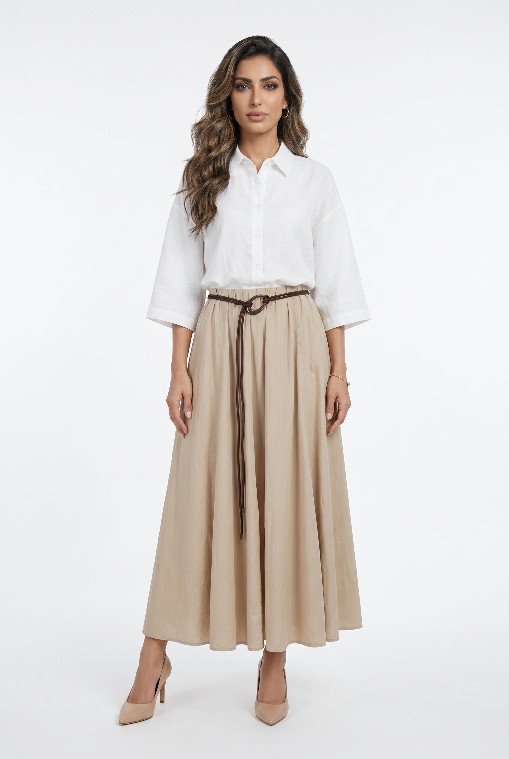 BCG03301 Cotton Maxi Skirt