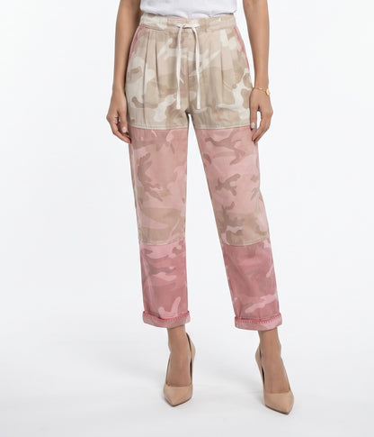 Angele Multi-Tone Camouflage Patterned Pants بنطال بنقشة تمويه متعددة الألوان