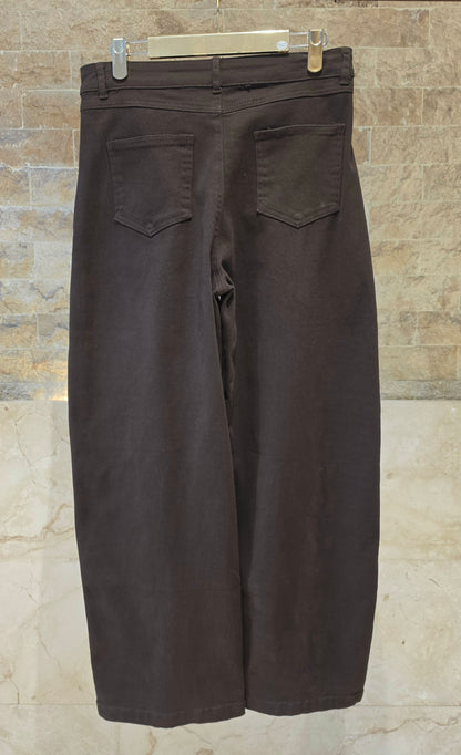 Button-Detail Wide-Leg Jeans JM22852