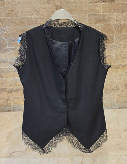 Single Snap Buttoned Sleeveless Vest JM33611