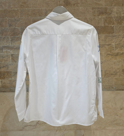 33733 White Herringbone Shirt with Rhinestones