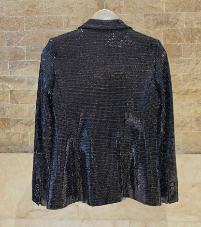 Black Sequin Jacket and Trouser Set 33858/33859