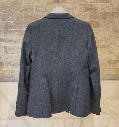 33741 Gray Tweed Hearts Jacket