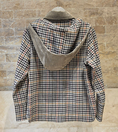 33817 Houndstooth Jacket Removable Hood