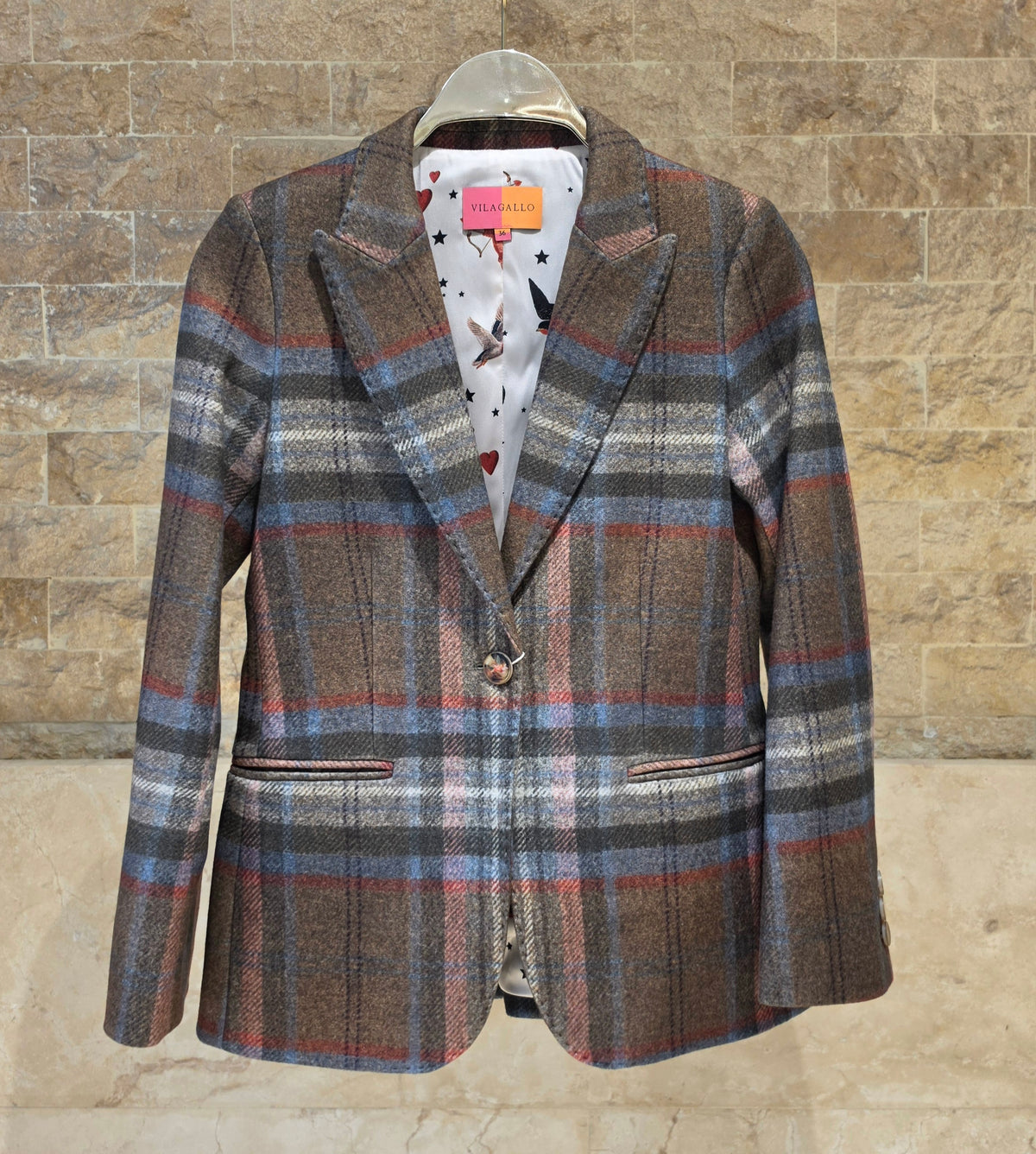 Brown Checked Jacket and Tartan Plaid Trouser Set 33873/33874