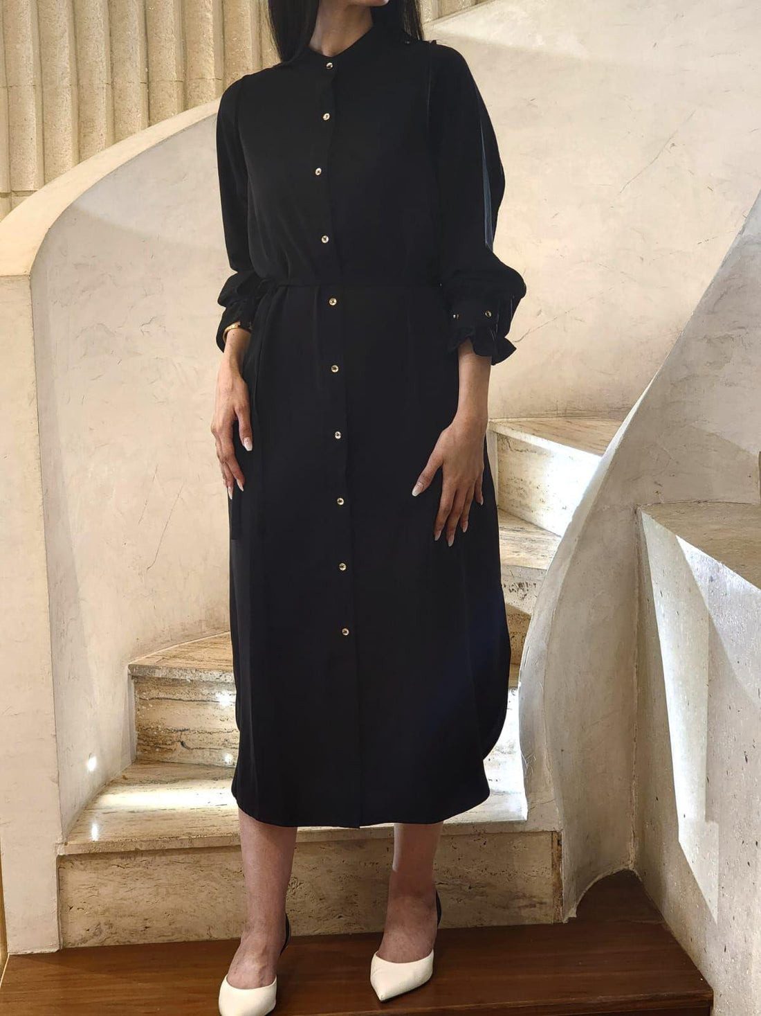 Buttoned Long Dress - COAID2039
