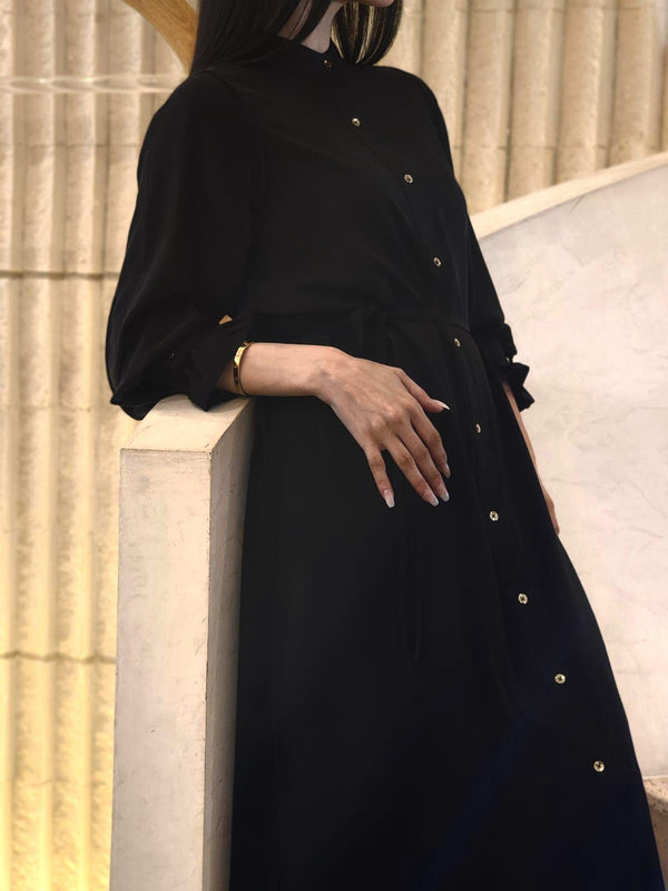 COAID2039 (Buttoned Long Dress)  فستان طويل بأزرار