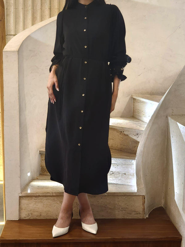 COAID2039 (Buttoned Long Dress)  فستان طويل بأزرار