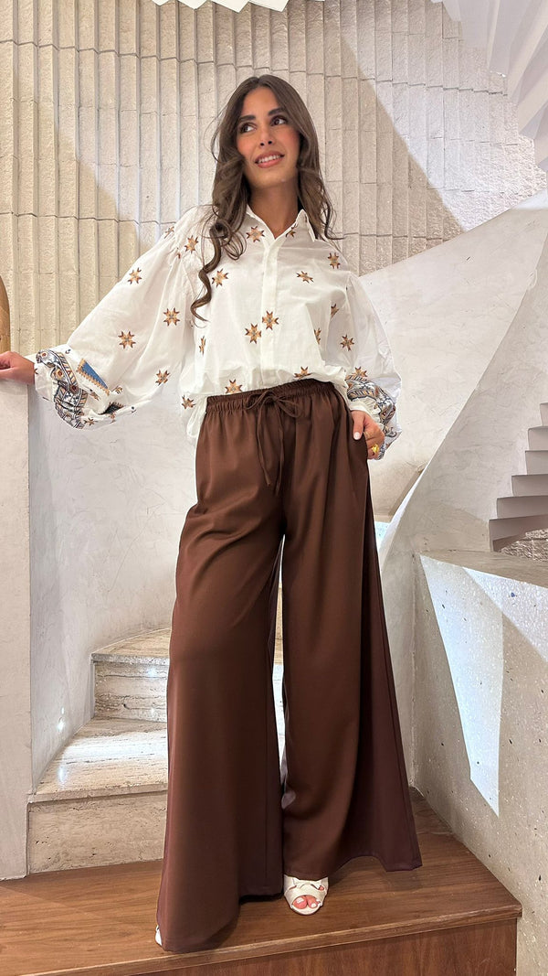 TDM50722 Embroidered Tribal Pattern Shirt