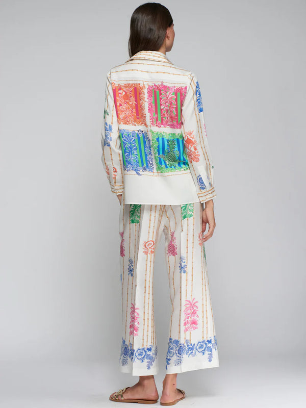 33652 Wide Leg Tropical Prints Pant