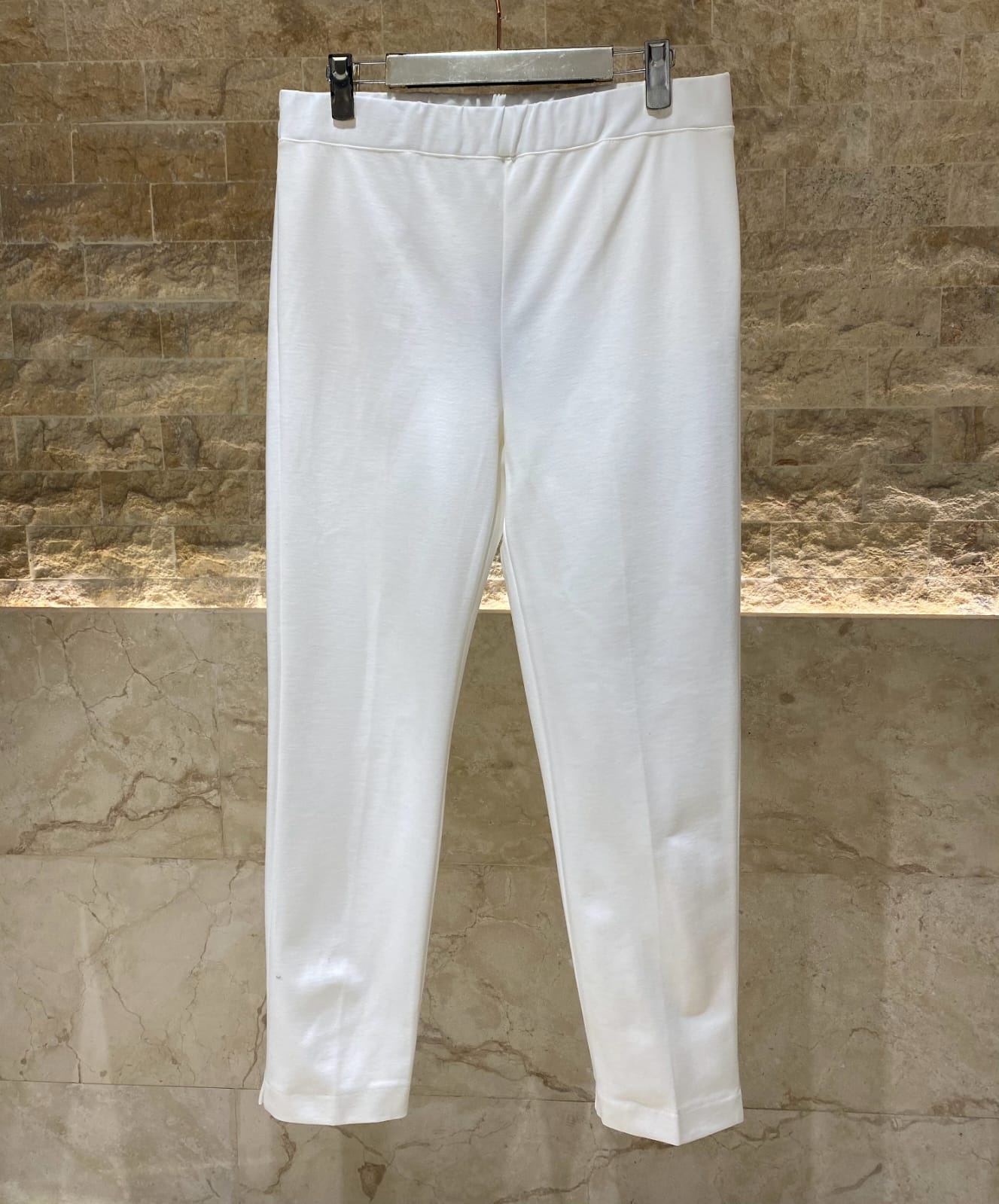23517 Milano Slim Cut Oversized Stretch Pants - Brown Loft