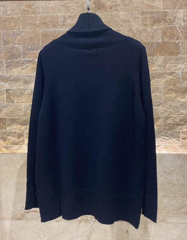 23662 Collo Oversized Sweater Top بلوزة صوفية واسعة