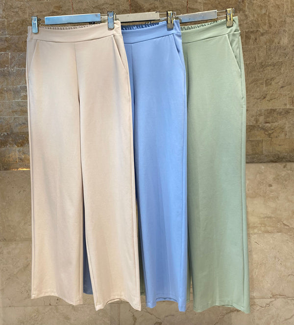 2435 Wide Leg Stretched Pants