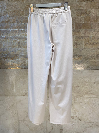 2435 Wide Leg Stretched Pants - Brown Loft