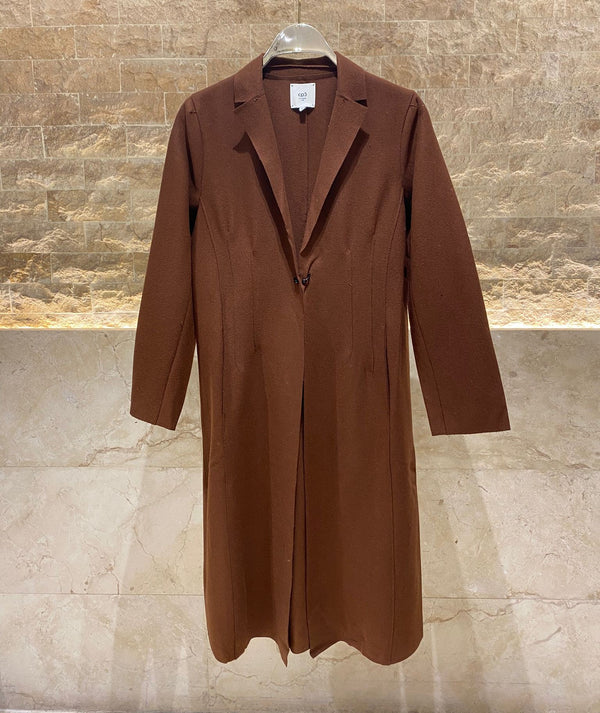 24W-5068 Collared Wool Coat معطف من الصوف بياقة