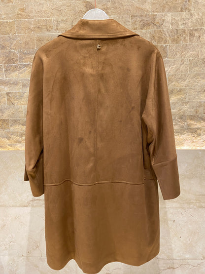 2502002 Faux Suede Coat - Brown Loft