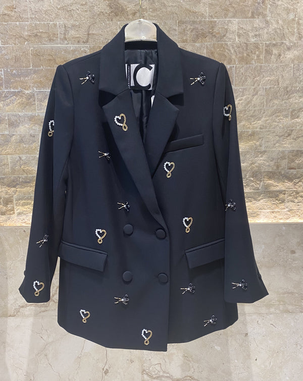 2502014 Double Breasted Oversized Jacket سترة كبيرة الحجم ذات صدر مزدوج