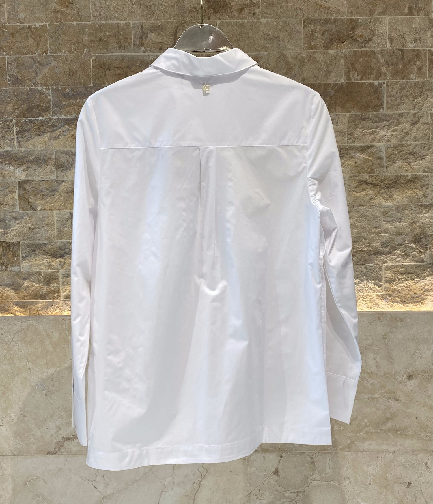 2515025 Buttoned Classic Collared Oversized Poplin Shirt - Brown Loft