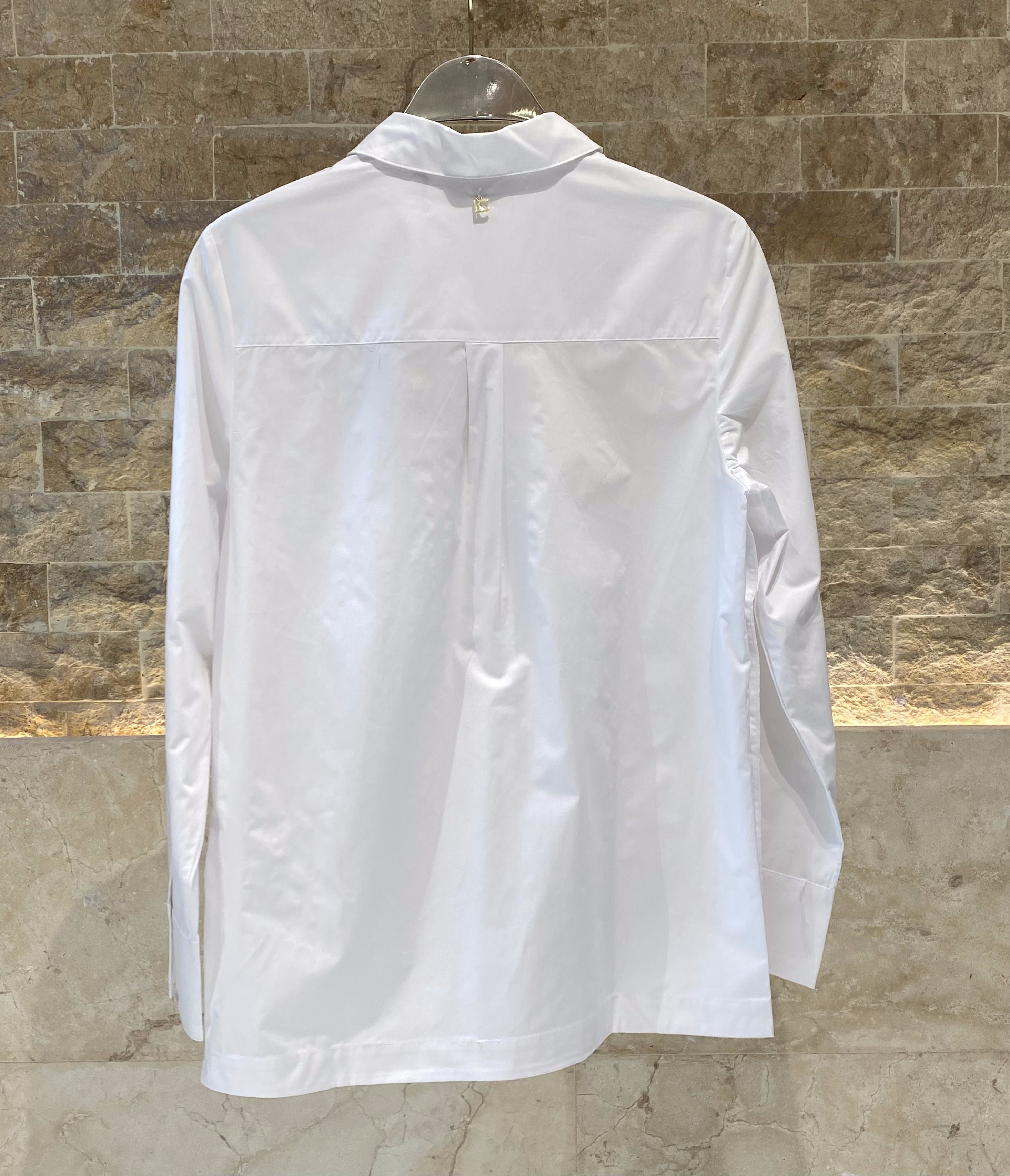 2515025 Buttoned Classic Collared Oversized Poplin Shirt - Brown Loft