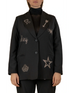 255849999 Rhinestone Embellished Oversized Jacket - Brown Loft