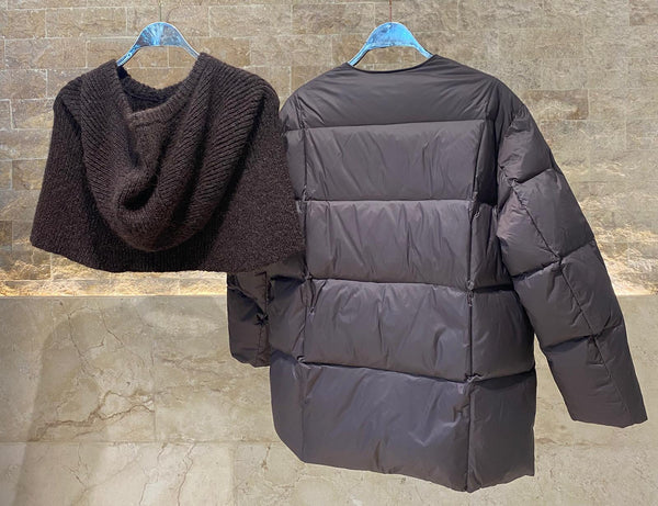 25AW-6107 Quilted Down Loose Jacket سترة مبطنة فضفاضة