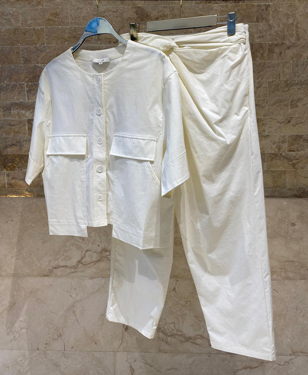 26S-1026/8027 Cropped Shirt Jacket and Pants