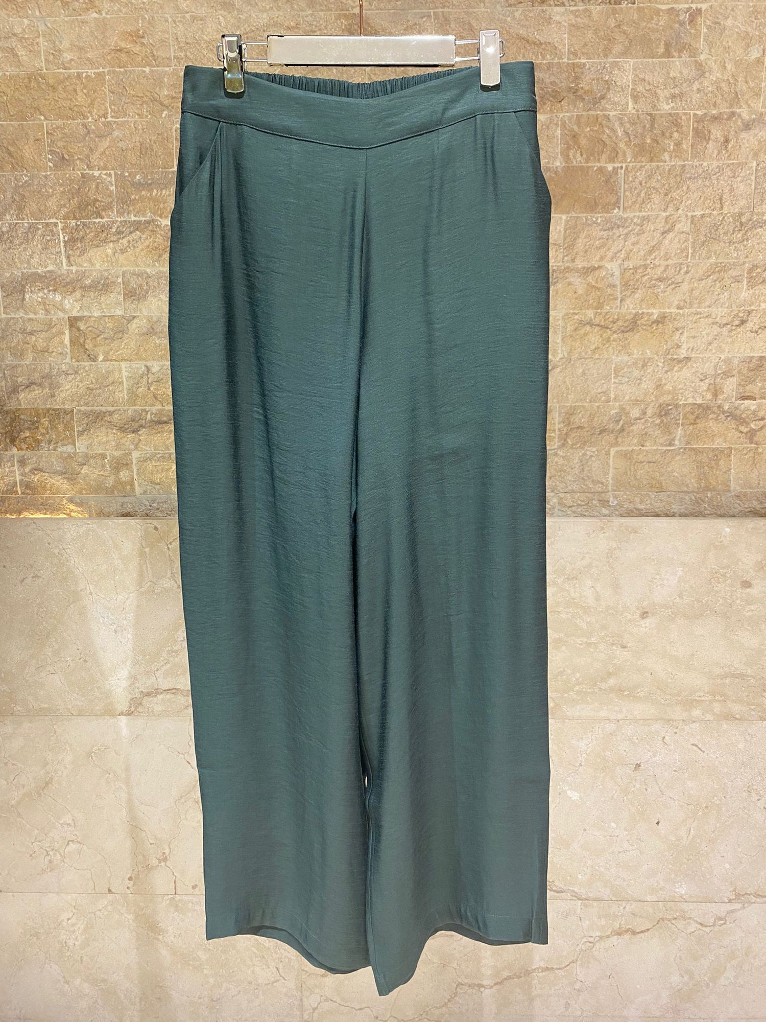 26SS-BC7051 High Waisted Wide Leg Pants - Brown Loft